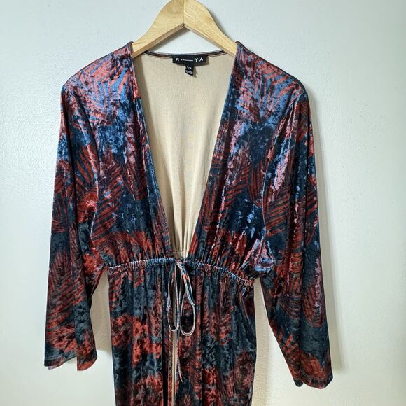 Anthropologie Palm Velvet Kimono OS by RIYA - Picture 7 of 13